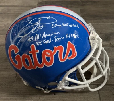 Auténtico casco VSR4 firmado por Emmitt Smith personalizado Florida Gators con varios Inscripción Foto 1 de 4
