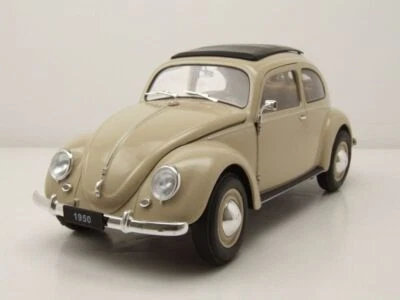 WELLY - VOLKSWAGEN Maggiolino classico 1950 Beige - 1/18 - WEL18040BEIGE - Immagine 1 di 4