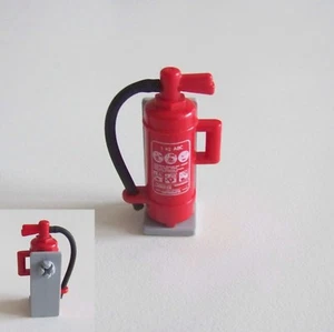 PLAYMOBIL (G1205) POMPIERS - Extincteur avec Tuyau sur Plaque Fixation SystemX - Imagen 1 de 1