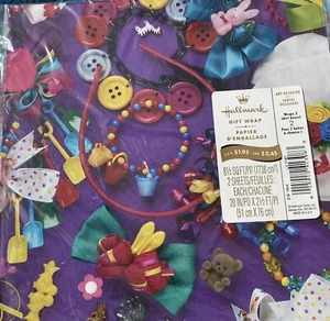 New Vintage Hallmark 1980’s Retro Gift Wrapping Paper All Occasions - Bild 1 von 2