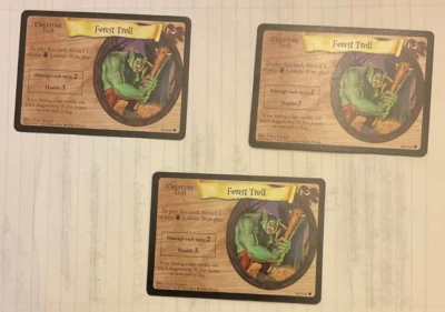 Harry Potter TCG - x3 Forest Troll 85/116 - Creature Troll - 2001 LP Condition - Image 1 of 4