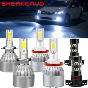 For GMC Acadia 2007-2012 LED Headlight High&Low Beam + Fog Light Bulbs Kit 6000K - Picture 1 of 13