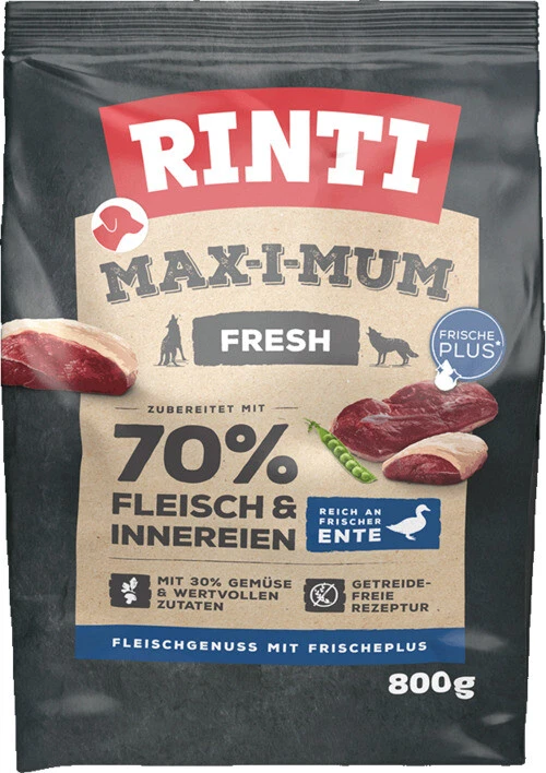 Rinti Max-i-mum Ente 800g | Getreidefreies Trockenfutter für Hunde - Bild 1 von 1