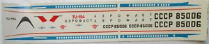 Decals für Tupolev Tu 154 von Plasticart im Maßstab 1/100 - Bild 1 von 1