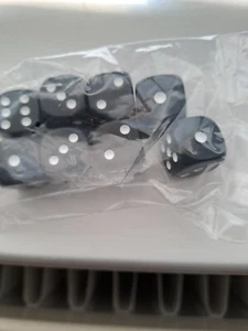 Pack Of 8 Black Dice - Picture 1 of 1