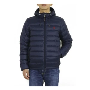 Polo Ralph Lauren Packable Hooded Puffer Down Jacket Coat - Navy (Red) - - Picture 1 of 6