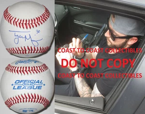 Tyler Naquin Cleveland Indians signed autographed baseball COA with exact proof - Picture 1 of 2