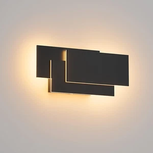 Lámpara De Pared LED De 24 W, Aluminio, Diseño Moderno, Luz Blanca Cálida, Color - Imagen 1 de 12