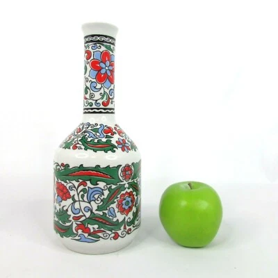 Jarrón de porcelana hecho a mano griego Metaxa vintage patrón floral botella jarra Foto 1 de 4