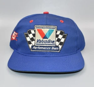 Mark Martin Valvoline NASCAR Checkered Flag Vintage 90's Snapback Cap Hat - Picture 1 of 5
