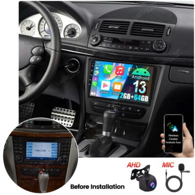 2G+64GB Android 13.0 Car Radio Carplay For Mercedes Benz E-W211 E320 E500 E350 - Image 1 of 4