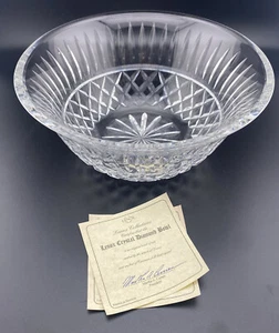 WATERFORD Crystal Signed ☆ 9 1/8" Diameter Round BOWL ☆ MAEVE Pattern - Picture 1 of 2