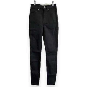 Nuevo con etiquetas Everlane Auténticos Pantalones de mezclilla ajustados elásticos de altura alta negros lavados talla 23 - Imagen 1 de 7