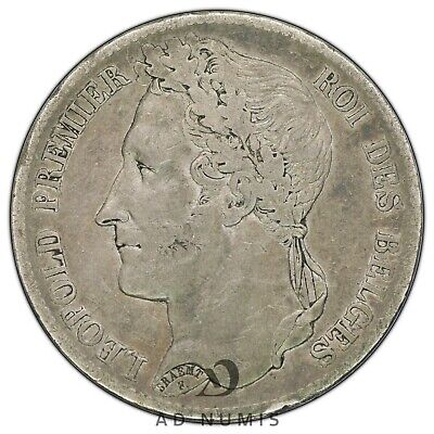 Belgique 5 Francs 1833 Argent Léopold I TTB+ Pièce De Monnaie Belge • 62€