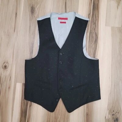 John Varvatos USA Vest Waistcoat Small Mens Black Suit Sleeveless Formal - Image 1 of 4