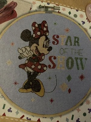Disney Cross Stitch Kit Minnie Mouse Brand NEW With 6” Hoop - Image 1 of 3