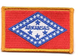 ARKANSAS AMERIKANISCHE USA FLAGGE PATCH ABZEICHEN BÜGELBILD NEU BESTICKT - Bild 1 von 1
