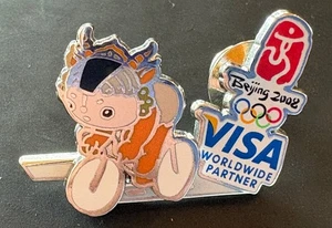 BEIJING 2008 - VISA OLYMPIC SPONSOR MASCOT CYCLING  PIN - Picture 1 of 1