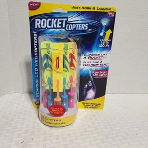 Rocket Copters Soaring LED Helicopters Slingshot "As Seen On TV" NEW - Picture 1 of 3