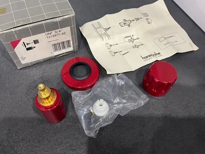 Hansgrohe Axor Uno  Fertig-Set Absperrhahn 3/4“  in Rot  80 -90 er Jahre,Rarität - Bild 1 von 2