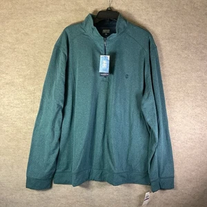 IZOD Salzwasser Pullover 2XL Mineralblau 1/4 Zip Micro Fleece Pullover NEU - Bild 1 von 10