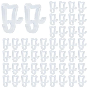 50 Stück Dachrinnenhaken, Kunststoff Weihnachtslichtclips Außenlichtclips für4485 - Bild 1 von 6