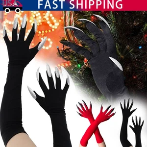 Guantes de Vestir Pata Vampiro Bruja Demonio Halloween Gato Uñas Guantes Juegos con disfraces Accesorios - Imagen 1 de 34