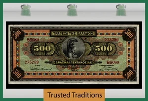 TT PK 102a 1932 GRIECHENLAND BANK VON GRIECHENLAND 500 DRACHMENE ATHENE IM ZENTRUM - Bild 1 von 2