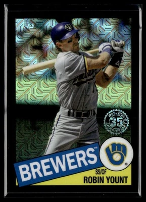 2020 Topps 1985 Chrome Silver Pack Promotion Black (Series 2) Robin Yount - Image 1 of 2