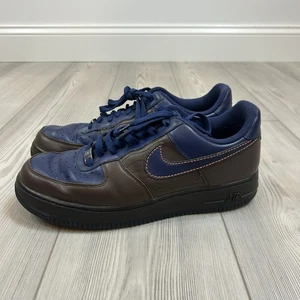Nike Air Force 1 Low Barkley Sneakers Men's Size 10.5 Binary Blue Brown 2007 - Picture 1 of 8