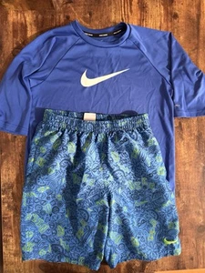 Nike Boys Dri-Fit T-Shirt and Patterned Swim Trunk Set - Picture 1 of 6