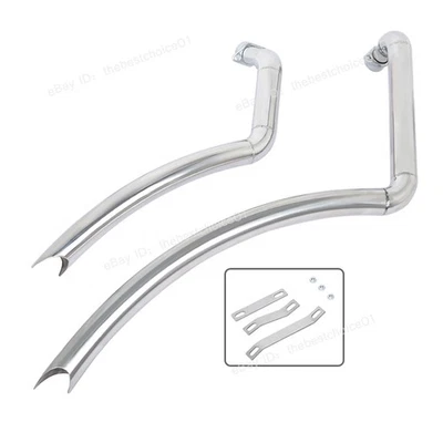 For Honda Shadow 1100 VT1100C 1987-1996 Exhaust Tips Muffler Pipe Whole System - Image 1 of 4