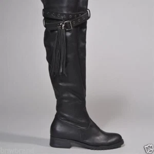 LOVELY PEOPLE Malibu VEGAN Synthetic Over the Knee Black size 6 - Picture 1 of 6
