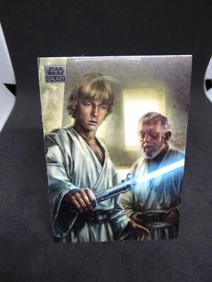 2024 Topps Star Wars Chrome Galaxy - Luke Wields the Lightsaber Base #5 - Image 1 of 2