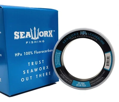Seaworx Fluorocarbon Leader Freshwater & Saltwater Fishing Line (25yd or 100yd) - Image 1 of 3