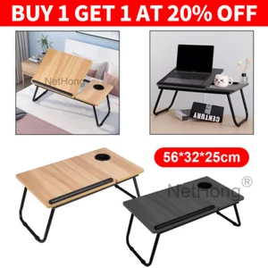 Folding Laptop Table Stand Bed Tray Sofa Lap Portable Computer Desk Breakfast - Picture 1 of 26