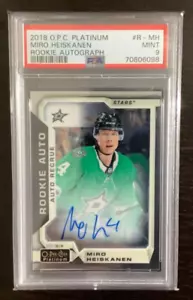 2018 OPC Platinum Miro Heiskanen Rookie Autograph #R-MH PSA 9 - Picture 1 of 2