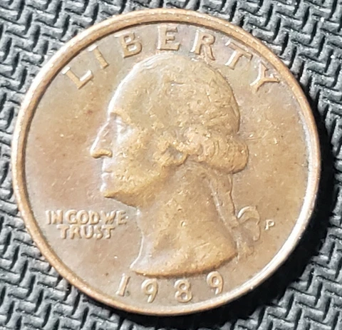 1989-P Washington Quarter *Error* *Missing Clad Layer* Cover