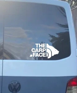 THE CARP FACE Vinyl Aufkleber Aufkleber Angeln Auto Van Laptop Angeln Camper Werkzeugkasten - Bild 1 von 2
