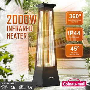 Maxkon 2000W Infrared Electric Heater Home Outdoor Tower Carbon Instant Heating - Picture 1 of 10