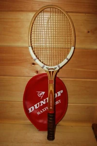 Raqueta de tenis de madera Dunlop MAXPLY FORT con cubierta roja - agarre de 4 5/8" - Imagen 1 de 8