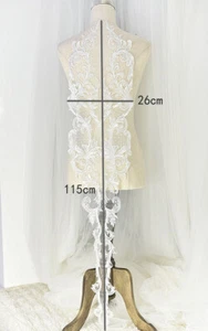 3D Embroidered Lace Appliques Flower Patch DIY Bridal Wedding Dress Craft Sew On - Picture 1 of 11