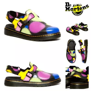 Dr Martens JORGIE Y Multi Haze Slingback Mules Youth Size 5 Black Multicolor NEW - Picture 1 of 14