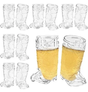 SAIAOKJ Plastic Boot Shot Glasses 24 Pcs 1 Oz Cowboy Boot Theme - Picture 1 of 2