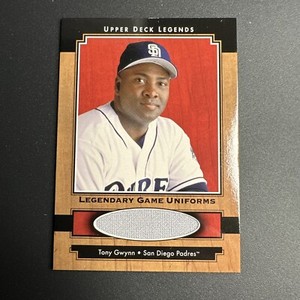 Tony Gwynn: 2001 Upper Deck Legends Legendary Game Uniforms Jersey Card #J-TG