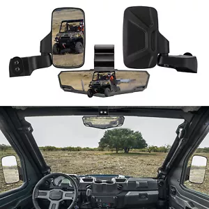 Espejos retrovisores laterales y espejo central montados en puerta Fit Polaris Ranger 1000 2018-2025 - Imagen 1 de 11