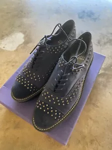Stuart Weitzman Zealous Lace-Up d'Orsay, Navy Size M7 $445+ Tax - Picture 1 of 7