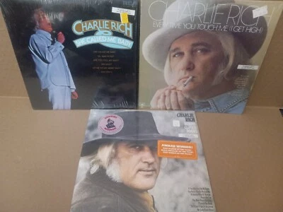 Charlie Rich Vintage Vinyl Lot Of 3-Classic Country Legend Shrink Hype Foto 1 de 4