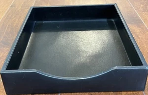 Leder Schreibtisch Tablett BOSCA schwarz Nappa Vitello 13" x 10,5" x 2" - Bild 1 von 11