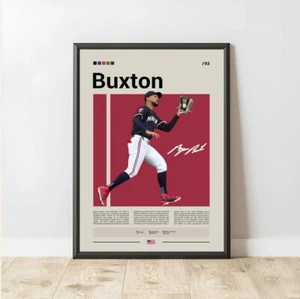 Byron Buxton Poster, Minnesota Twins Baseball Print, MLB, Sport Poster No Frame - Picture 1 of 4